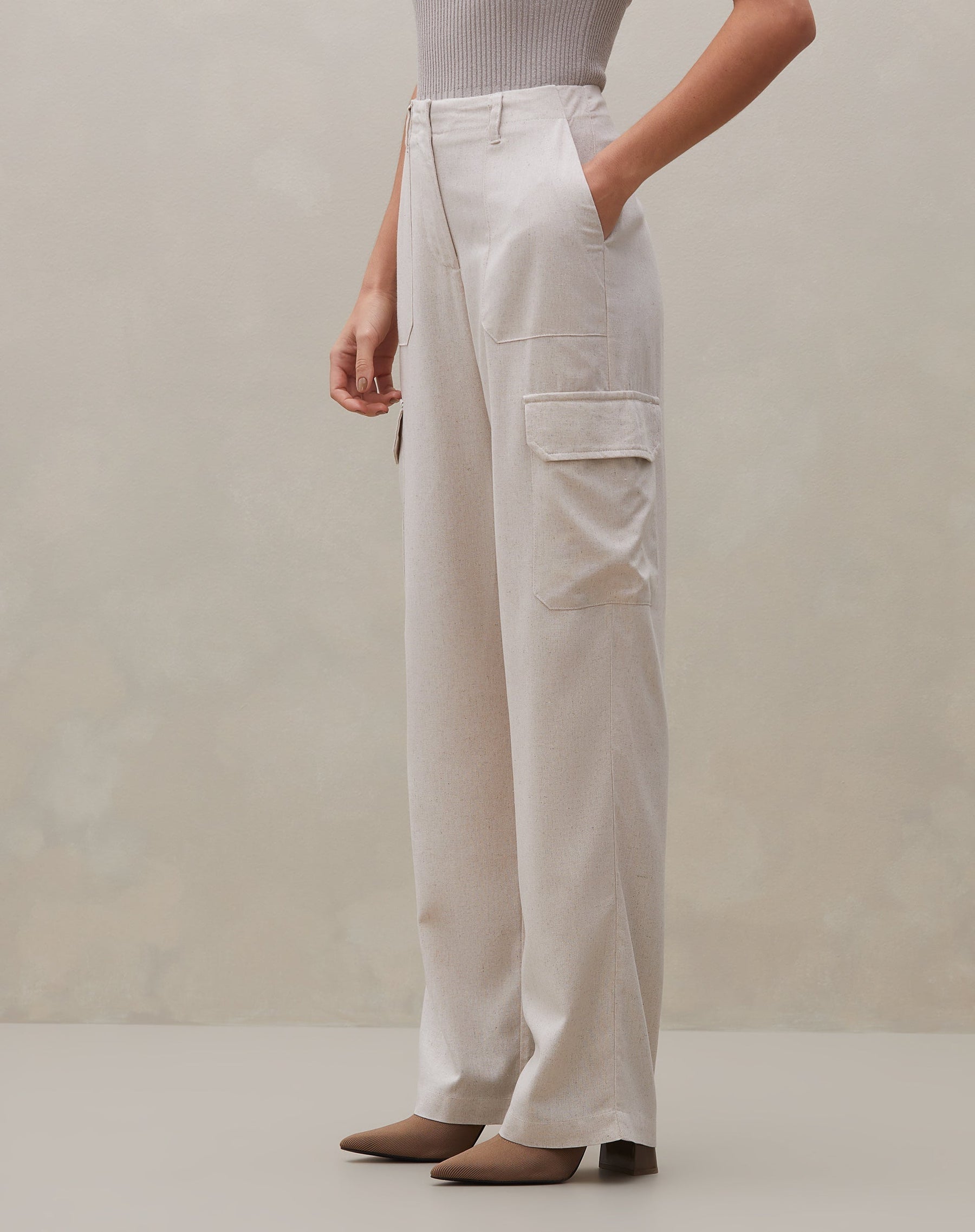 Calça Cargo Alfaiataria - Areia